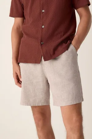 Next Linen Rich Drawstring Waist Shorts