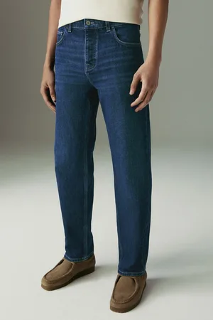 Next Dark Indigo Straight Fit Vintage Wash Denim Jeans