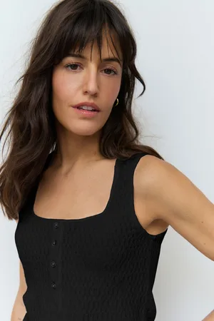 Next Textured Henley Detail Tank