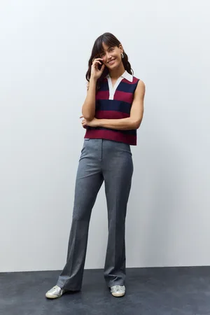 Next Denim Look Bootcut Tailored Trousers