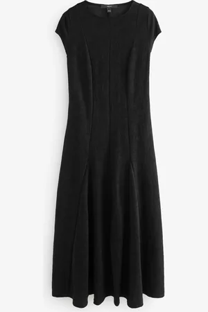 Next Cap Sleeve Jacquard Midi Dress