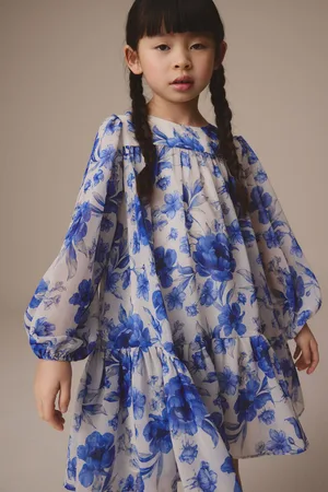 Next Floral Long Sleeve Chiffon Dress (3-16yrs)