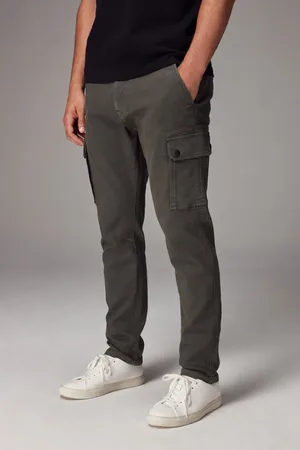 Next Khaki Motionflex Stretch Cargo Trousers