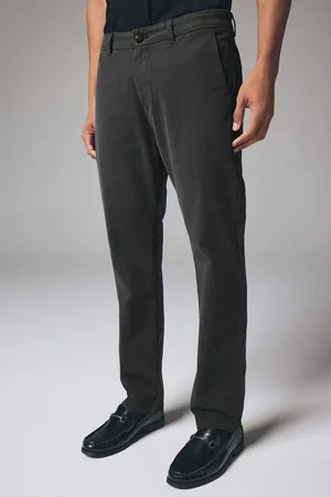 Next Charcoal Slim Fit Premium Soft Touch Chino Trousers