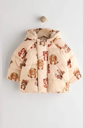Next Bear Print Baby Puffer Coat (0mths-2yrs)