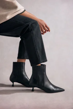 Next Tabitha Simmons Kitten Heel Elvina Leather Ankle Boots