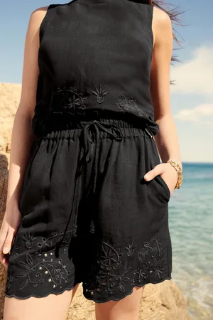 Next Coord Embroidered Shorts