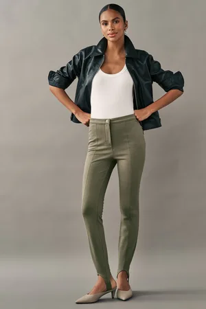 Next Khaki Ponte Stirrup Leggings