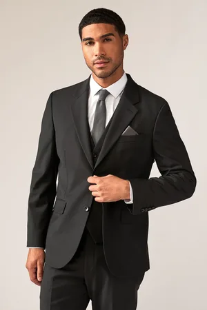 Next Tailored Fit Wool Blend Motionflex Suit Jacket