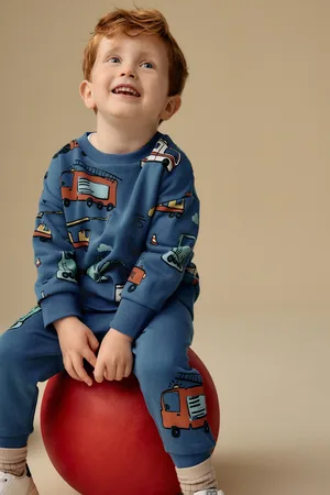 Next Vehicles All-Over Print Character Sweatshirt and Joggers Set (3mths-7yrs)