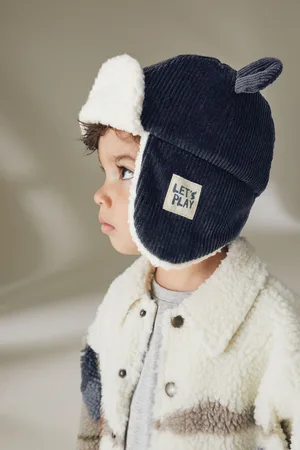 Next Blue Bear Ear Trapper Hat (3mths-6yrs)