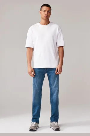 Next Mid Straight Fit Vintage Wash Denim Jeans