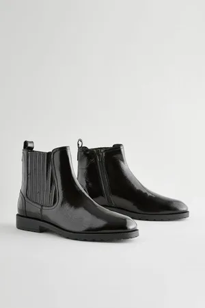 Next Ground Standard/Wide Fit Forever Comfort Leather Chelsea Ankle Boots
