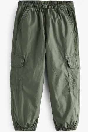 Next Khaki Lined 100% Cotton Parachute Cargo Trousers (3-16yrs)