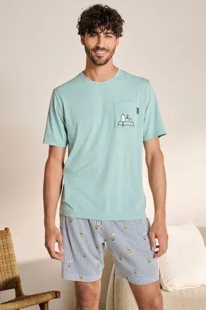 Next Stripe Snoopy Pyjamas Shorts Set