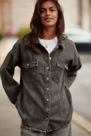 Next Washed Seam Front Denim Shirt