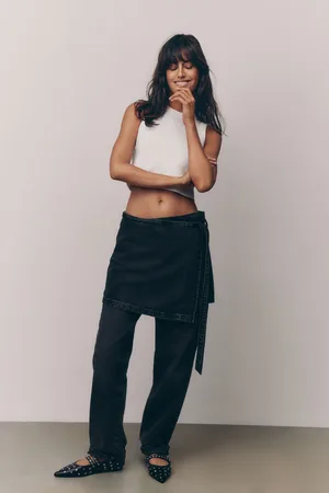 Next Wrap Denim Mini 100% Cotton Skirt