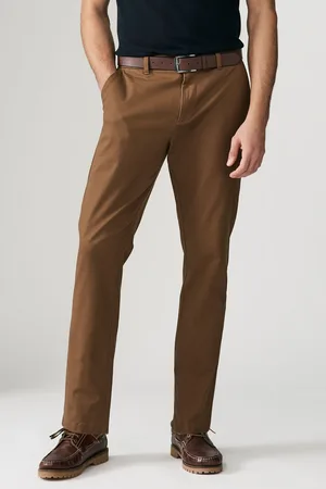 Next Slim Fit Printed Belted Soft Touch Chino Trousers