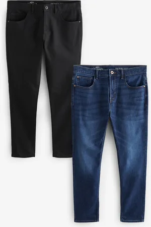 Next Blue Mid/ Solid 2 Pack Skinny Fit Classic Stretch Jeans