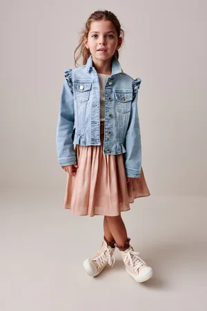 Next Mid Frill Shoulder Denim Jacket (3-16yrs)