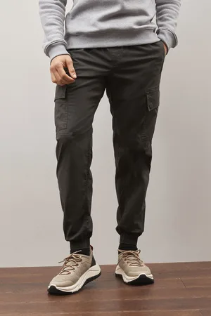 Next Charcoal Regular Tapered Fit Stretch Utility Cargo Trousers