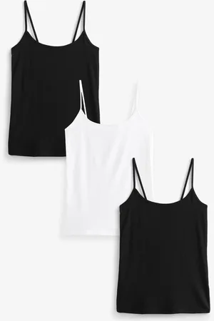 Next / /White Thin Strap Vest 3 Packs