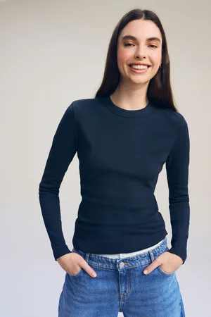 Next Long Sleeve Ribbed Crew Neck Top