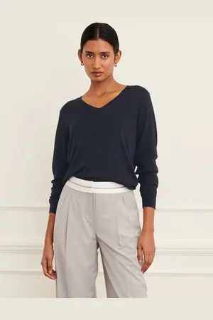 Next Blue V-Neck Jumper