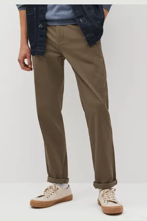 Next Mushroom Straight Fit Stretch Chinos Trousers