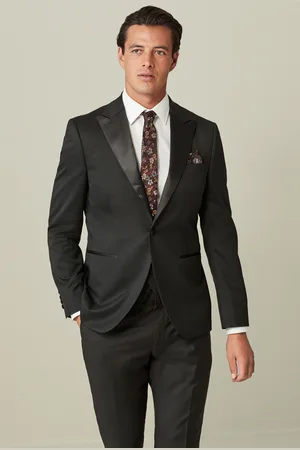 Next Tailored Fit Wool Blend Shiny Tuxedo Suit Jacket