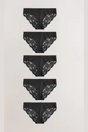 Next Brazilian No VPL Lace Back Briefs 5 Pack
