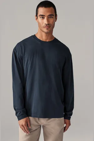 Next Blue Relaxed Fit Long Sleeve Crew Neck T-Shirt