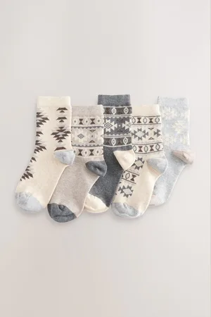 Next Patterned Thermal Socks 5 Pack
