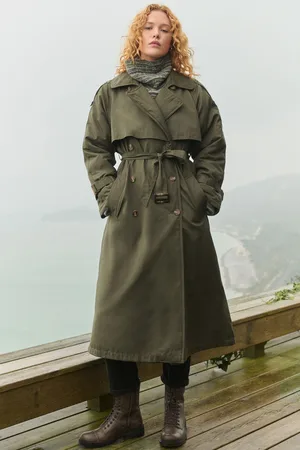Next Khaki Premium Padded Padded Trench Coat