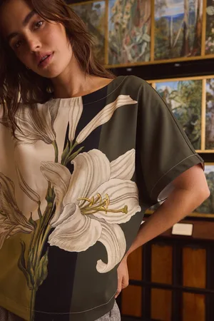 Next Lily Print Kew Collection Short Sleeve Top
