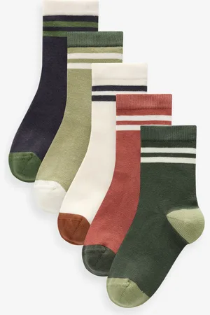 Next Earthy Tipped Stripes Print Rich Socks 5 Pack