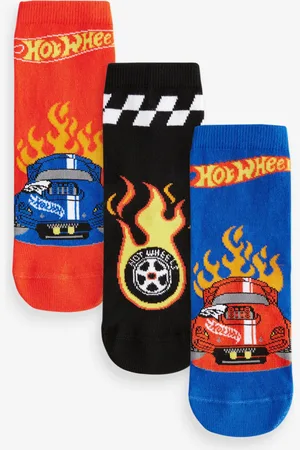 Next Red/ /Blue Hot Wheels Cotton Rich License Socks 3 Pack