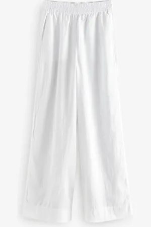 Next N. Premium 100% Linen Wide Leg Pull-on Trousers
