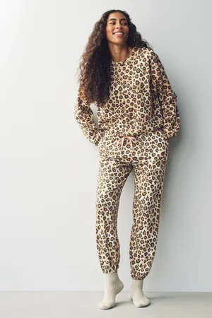 Next Leopard Heavyweight 100% Cotton Long Sleve Pyjamas