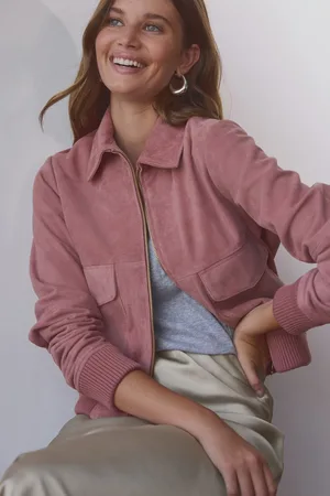 Next Rose Real Suede Bomber Jacket