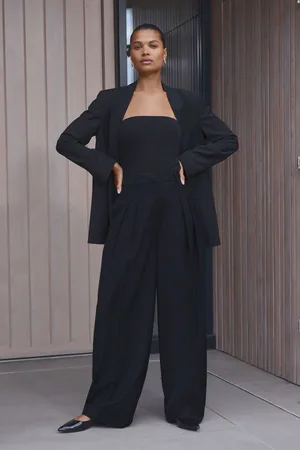 Next N. Premium Wool Blend Straight Trousers