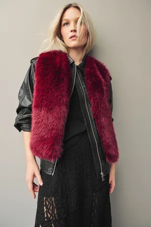 Next Berry Faux Fur Gilet