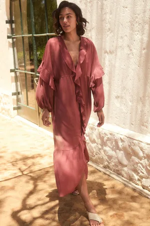 Next Long Sleeve Ruffle Maxi Dress
