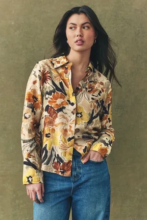Next Floral Print Long Sleeve Button Down Shirt