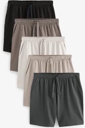 Next Neutral/ Regular Fit Lightweight Shorts 5 Pack