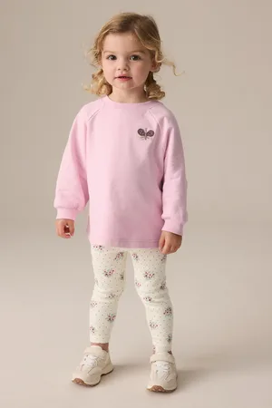 Next Pale Floral Long Sleeve Top and Leggings Set (3mths-7yrs)