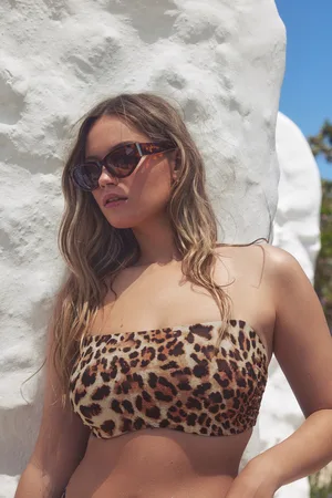 Next Leopard DD+ Non Pad Minimise Bandeau Bikini Top