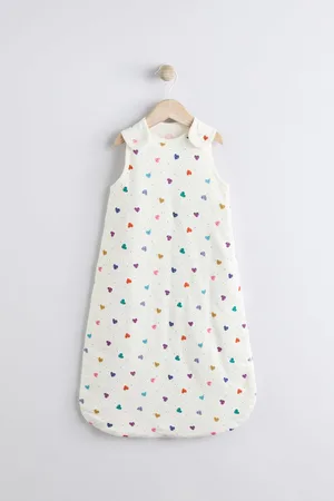 Next Bright Hearts Baby 2.5 Tog 100% Cotton Sleep Bag