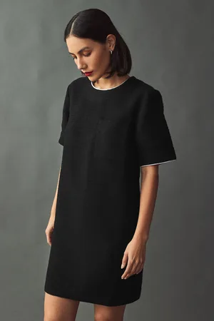 Next Boucle Short Sleeve Mini Dress