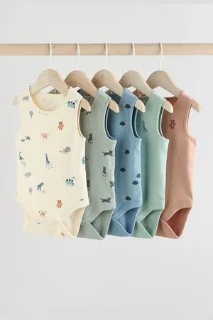 Next Multi Baby Vest Bodysuits 5 Pack